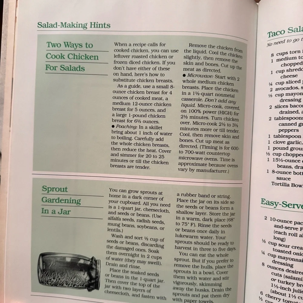 Vintage Better Homes & Gardens Make-A-Meal Salads Cookbook